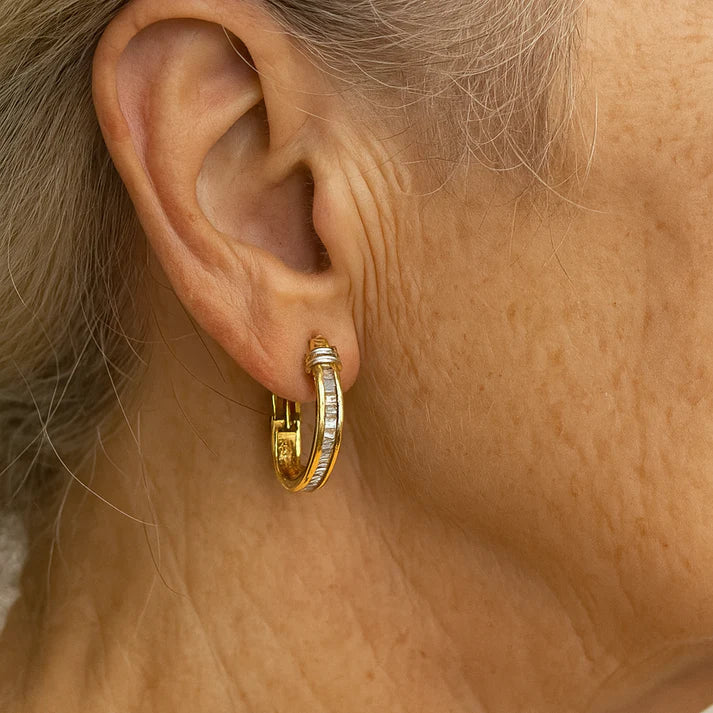 Vintage Náušnice ze Zlata a Diamantu